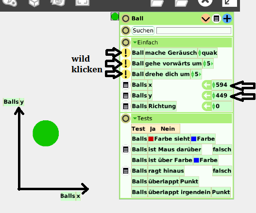 Ball Verhalten geben